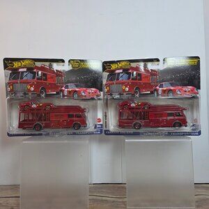 2 Hot Wheels Premium Team Transport Sets Fiat 642 RN2 Bartoletti & Ferrari 250 G